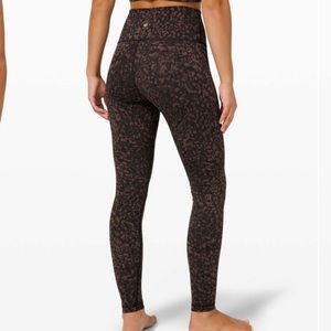 Lululemon Wunder Under High-Rise Legging 28" Luxtreme Camo Brown size 4